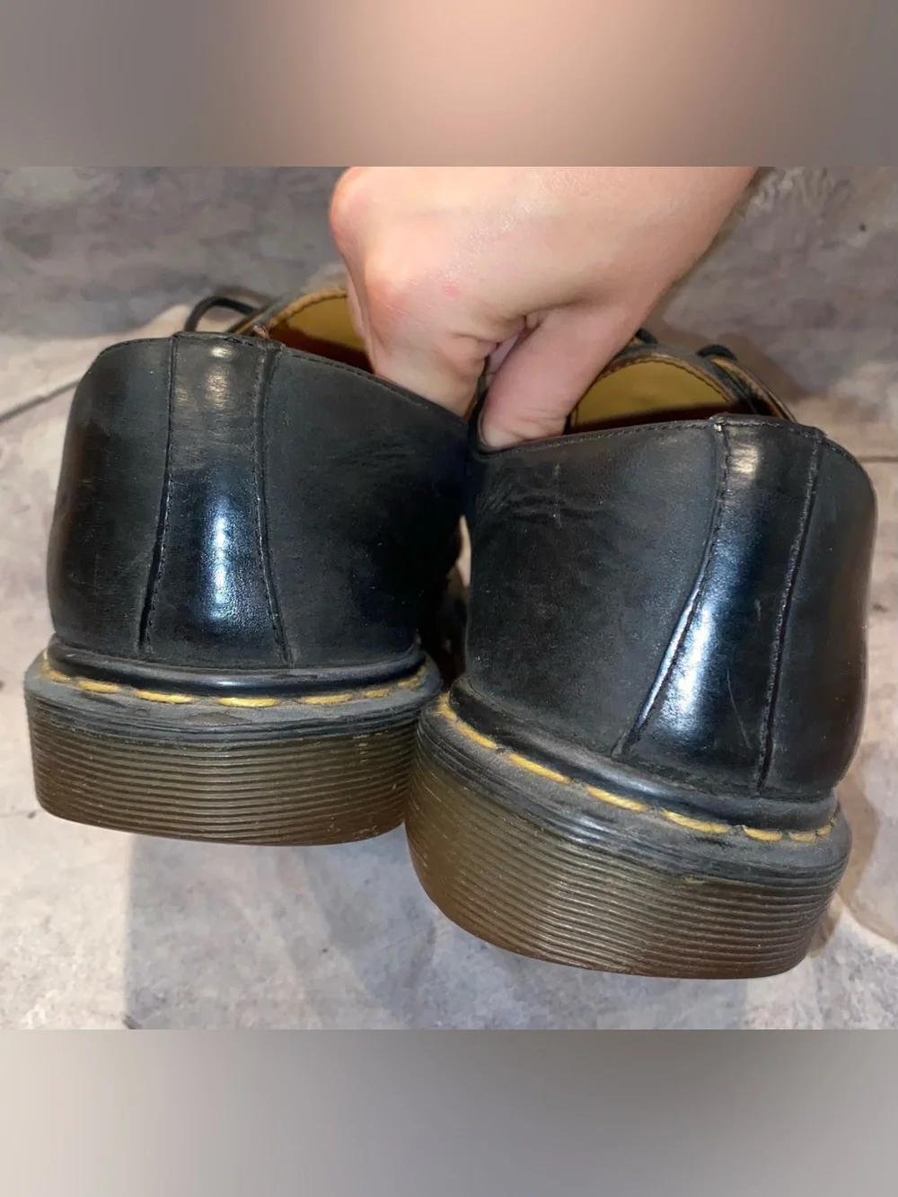 Vintage 80s 90s Doc Dr Martens Made in England 4 Eyelet Derby Oxford Shoes 13